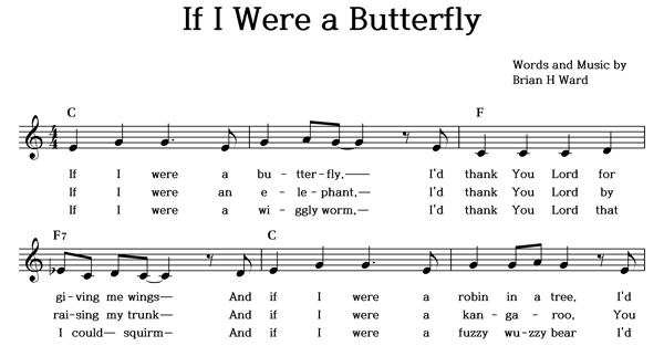 If I Were A Butterfly MUSICDAY